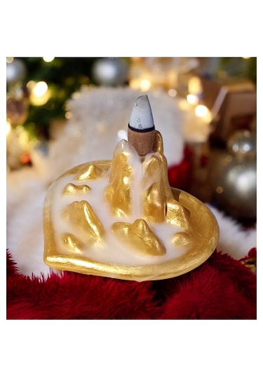 Kalp Şeklinde Himalaya Dağ Tasarımlı Geri Akış Şelale Tütsülük Go