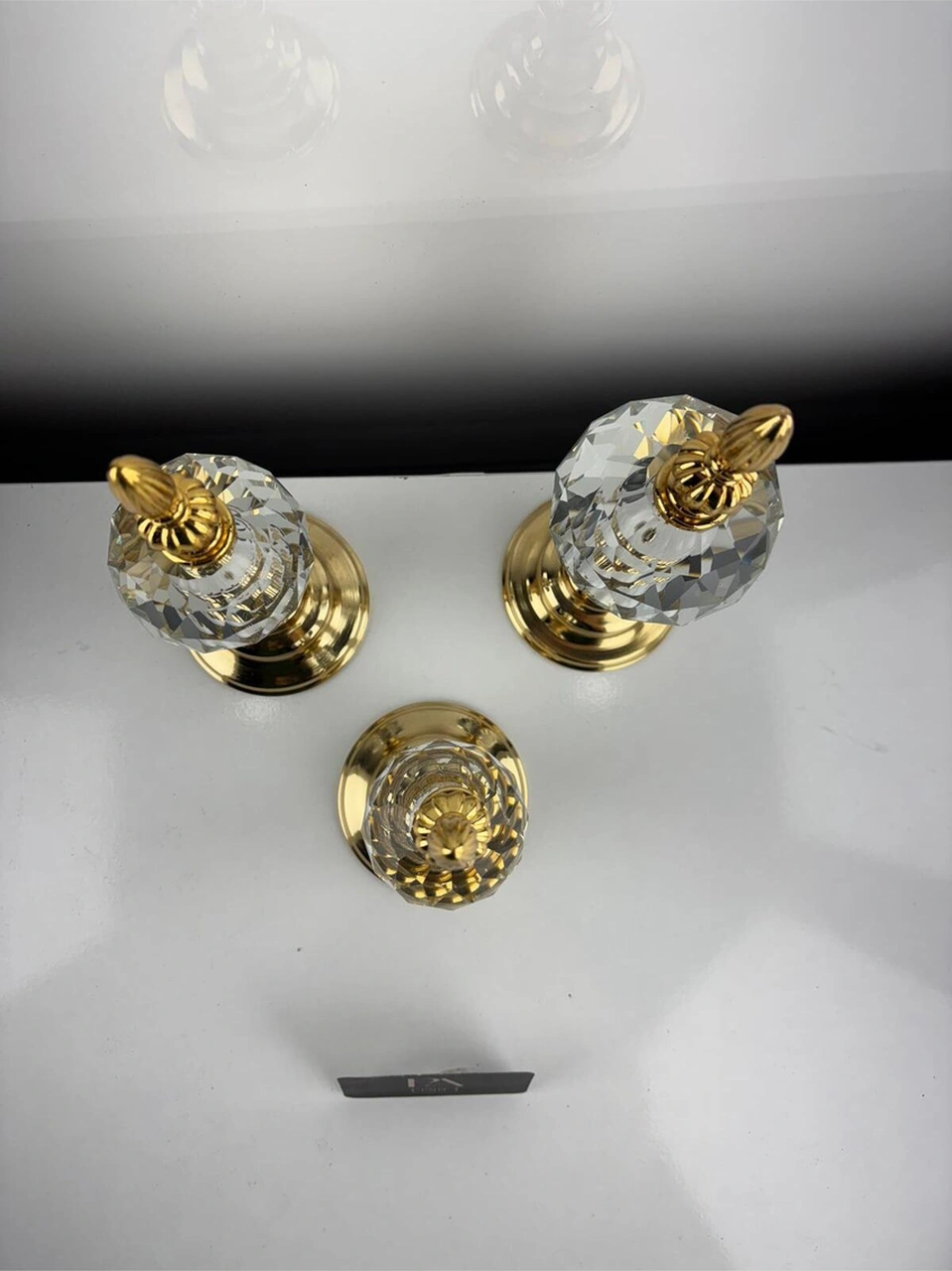 Gld Kristal 3lü Metal Dekoratif Obje Biblo Süs Eşya Salon Aksesuar Tv Sehpa Masa Konsol Ofis Salon Dekor