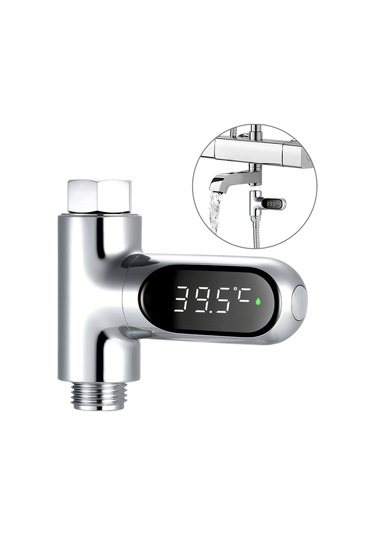 Teltree Bebek Banyo Termometresi Led Ekranlı, 0-100 C Ölçüm, C/ F Geçiş, 360 Dönebilir, Hassas Sıcaklık Kontrolü