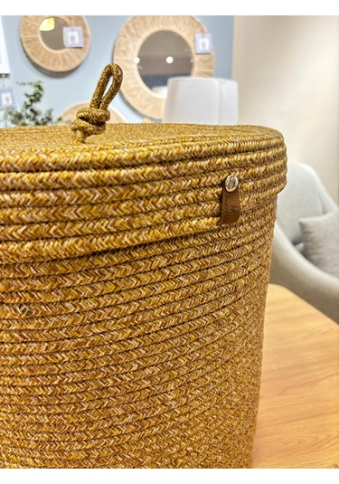 Victor Çok Amaçlı Düzenleyici Kapaklı Sepet,kapaklı Saksılık, Kapaklı Organizer 36x40 - Büyük Boy Hasır