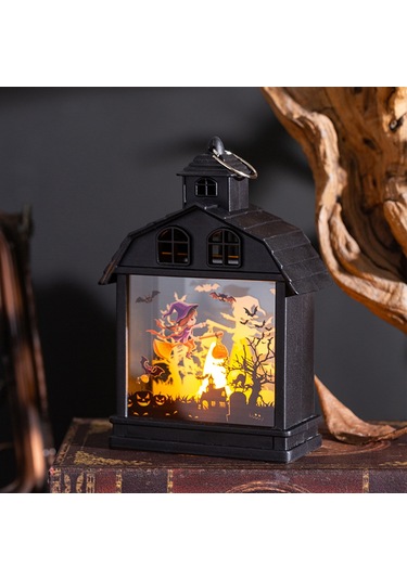 Skycity Korku Atmosferi Yaratan Klasik Cadı, Kabak Ve Adam Kemik Figürlü Led Gece Lambası - Halloween Parti Dekorasyonu Çok Renkli