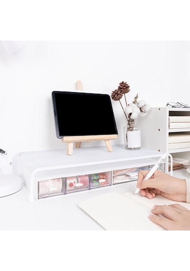 Homyl Monitör Standı Yükseltici Braketi Pratik Masa Raf Ofis
