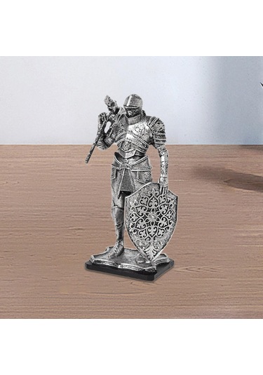 Suntek Şövalye Heykeli Hediye Koleksiyon Heykelciği Gümüş