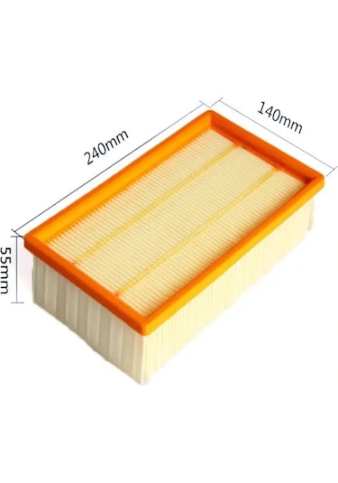 Karcher Vakum Süpürge Panel Filtresi Model 6.904.367.0 Toz Tutucu Hepa Tip Yedek Filtre