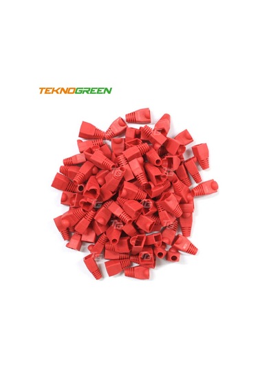 Teknogreen Tkj-45Pr Kırmızı Rj45 Kılıfı 100 Lü P