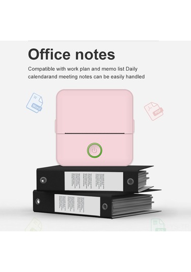Yunboo X6 Pembe Mini Termal Yazıcı - Bluetooth 4.0, 800mah Pil, 57x25mm Kağıt, 200dpi - El Defteri, Fiş, Fotoğraf Yazdırma - 1 Adet Termal Kağıt İle