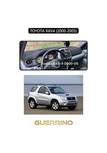 Toyota Rav4 2000-2005 Torpido Koruma Halısı Siyah Kenar