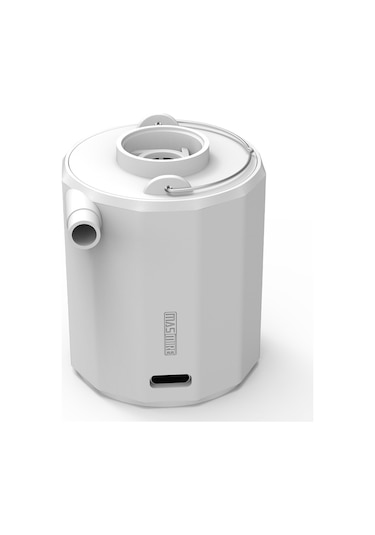 Lemestar Beyaz Çok Fonksiyonlu Mini Hava Pompa - Enflasyon + Vakumlama + Aydınlatma, Taşınabilir Dış Mekan İçin Abs Malzeme 8w Güç