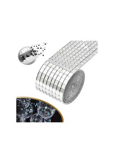 Büro Ev Ofis Atölye İçin 4x100cm Silver Aynalı Mozaik Taşlı Dekor Bandı Diğer