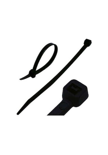 Skauto Kablo Bağı Plastik Cırt Kelepçe 4.8X380 MM Siyah 100 Adet