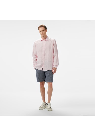 Nautica Erkek Pembe Classic Fit Çizgili Gömlek Çizgili W55434t Pembe