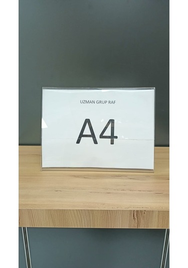 Uzmangrupraf Uzman Grup Raf A4 Pleksi Fiyat Etiketliği - 3'Lü Paket - L Tipi