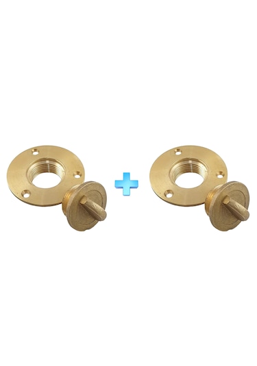 2'li Sarı Pirinç Miçoz. 1/2"-13mm. Su Gider Miçoz Komple