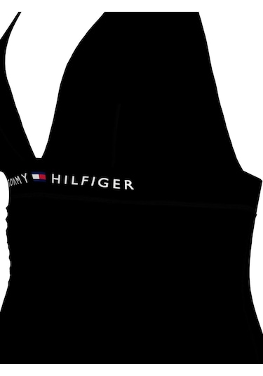 Tommy Hilfiger Tommy Hılfıger Halter One Pıece Ext Sızes Mayo-7032 Black