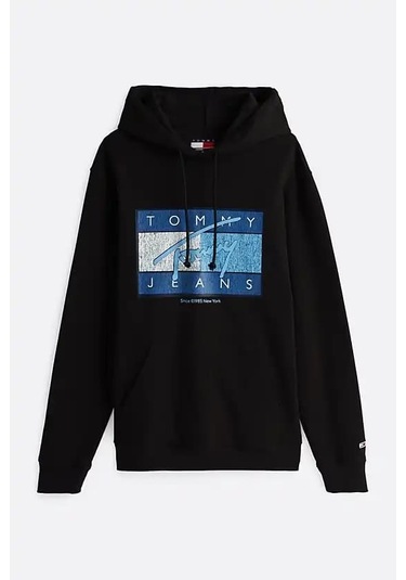 Erkek Kapüşonlu Sweatshirt - Siyah Triple Black