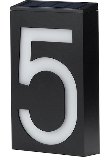 Güneş Enerjili Numaralı Led Işıklı Dijital Bahçe Aydınlatması