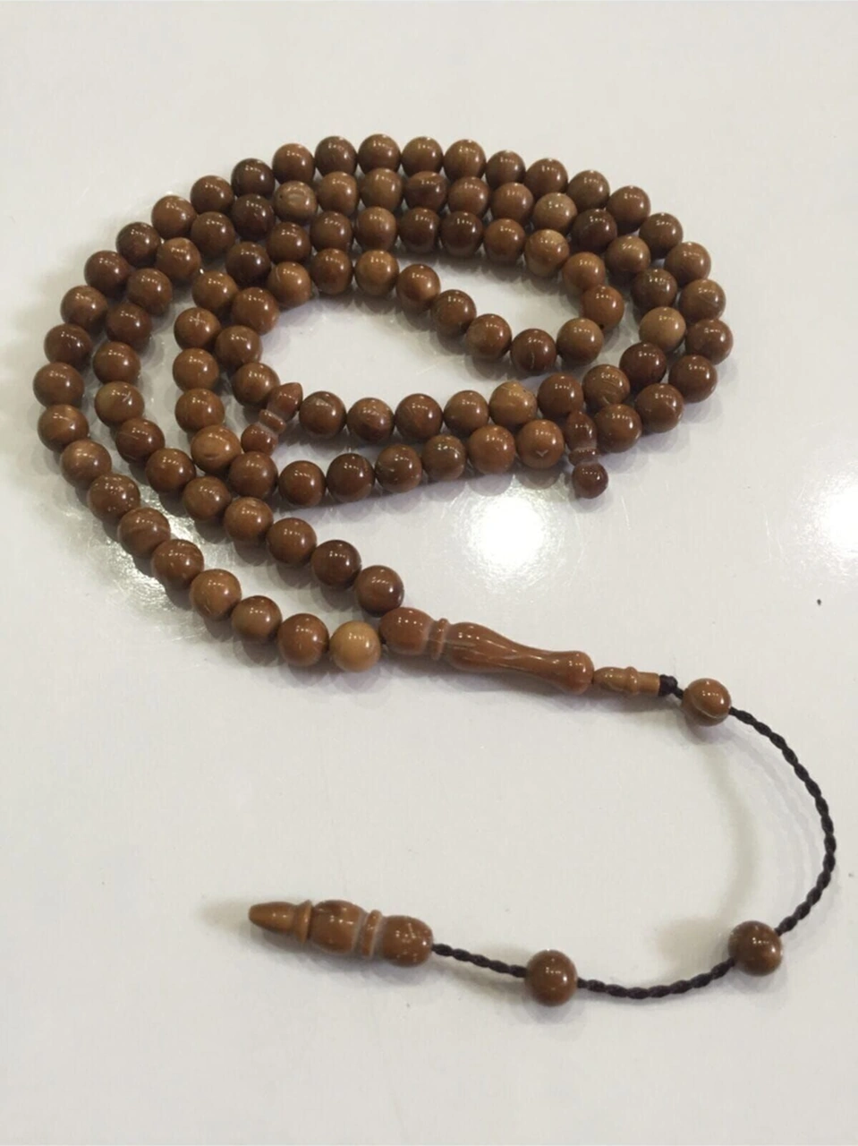 99 Luk Kuka 6mm Tesbih Açık Kahverengi