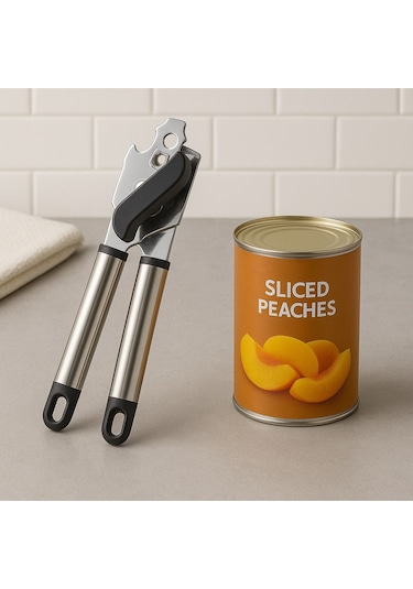 Qerhome Paslanmaz Çelik Konserve Açacağı Şişe Kapağı Kavanoz Kapağı Açmaya Yarayan Aparat 1 Adet Çok Renkli