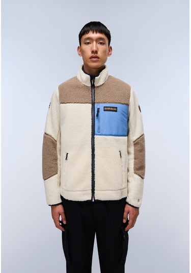 Napapijri Yupik Fz 3 Erkek Tam Fermuarlı Polar-30413 Beyaz