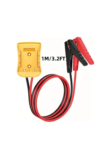 Xuweiwei 12-24v Jump Cable Clip 2m/6.5ft 20v Jumper Kabloları İçin Uyumlu 8awg Araç Akü Başlatma Kablosu