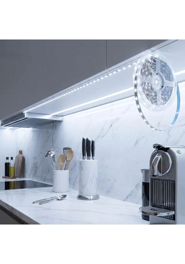 Buffer Beyaz Led Şerit 5m 60 Led/m 12v 14.4w Güçlü 3 Çipli Işık Şerit Led
