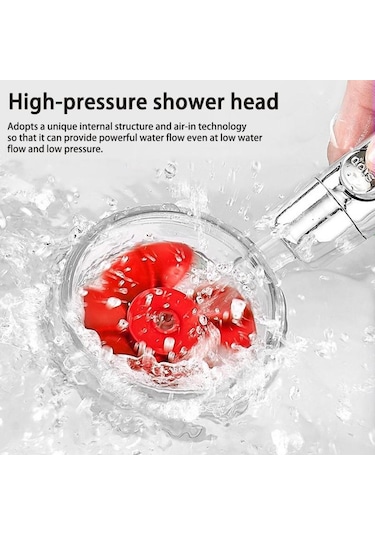 Kırmızı Turboşarjlı Duş Başlığı Filtresi Yağış Duş Başlığı Su Tasarrufu Yüksek Basınçlı Duş Başlığı Banyo Yüksek Basınçlı Duş Başlığı Kırmızı