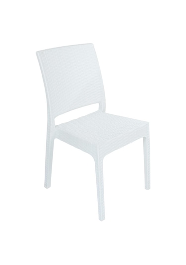 Depootoptan Mandella Elit Rattan Sandalye (2 Adet) Beyaz