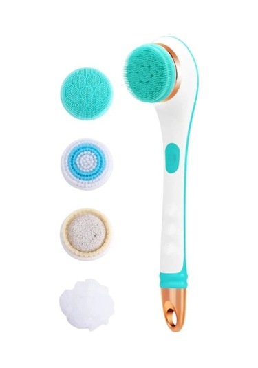 Usb Şarjlı Elektrikli Gövde Fırçası: 4 Farklı Uç, Uzun Kollü, Su Geçirmez, 2 Hızlı Dönüşlü, Ölü Deri Ve Yağ Temizleme Diğer Diğer