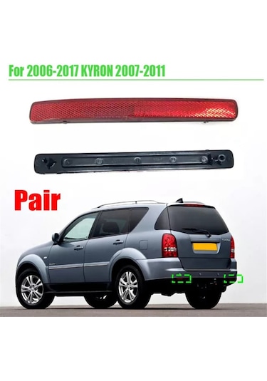 Leasetake Çift Arka Tampon Reflektörü Assy Arka Tampon Fren Lambaları Ssangyong Rexton Kyron 2006-2011 8390108b00 8390208b00