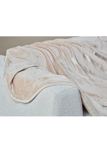 Doqu Embos Battaniye Perlina Çift Kişilik Krem