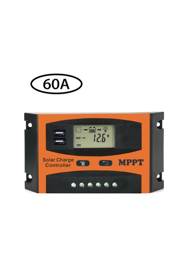 12 Voltaj/24 Voltaj Otomatik Tanınan Güneş Kontrol Cihazı Güneş Paneli Akü Regülatörü Çift Usb Lcd Ekranlı Güneş Kontrol Cihazı