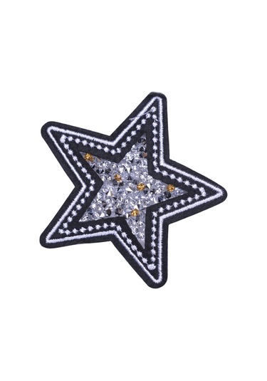 Aplike Ütü İle Yapışan Taşlı Yıldız Arma 5 Cm Diğer