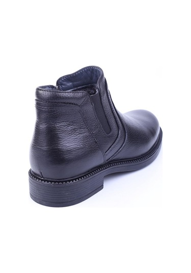 Smart 1041 Erkek Hakiki Deri Günlük Bağcıksız Kürklü Bot 001