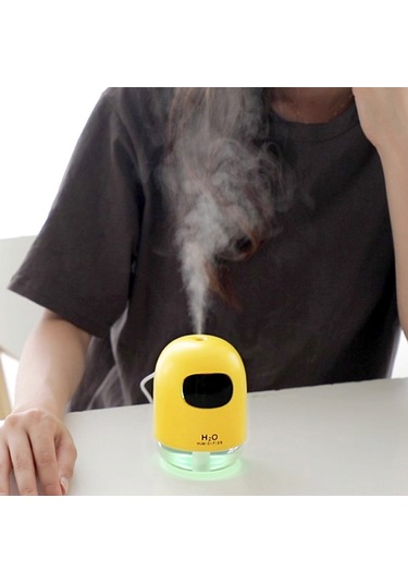 Suofeng Usb Beslemeli Aromaterapi Işıklı Hava Nemlendirici, 2 Sprey Modu, Renkli Gece Lambası, 200ml Kapasite, Mini Boyut Beyaz