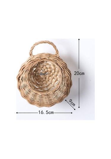 Suntek Magideal Hasır Asılı Çiçek Sepeti Duvar Ekici Çim Yard Odun