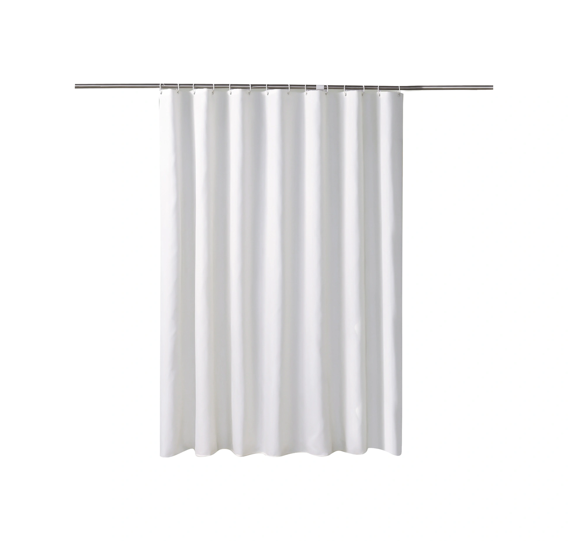 Youmex Beyaz Su Geçirmez Anti-moisturizing Banyo Perdesi - Kalın Poliester, 150x200 Cm, 10 Adet Kanca İle 1 Adet Beyaz