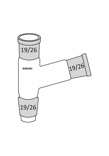 Cam Adaptör 19 / 26 - İki Boyunlu 45 Derece Açılı