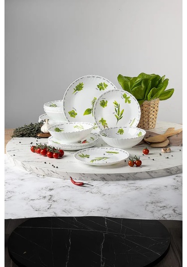 Korall Verdi Markası, Opal Camdan Üretilmiş, 2 Adet, 20 Cm Çapında Ve 1200 Ml Kapasiteli Salata Kabı Seti. 336326547 Beyaz