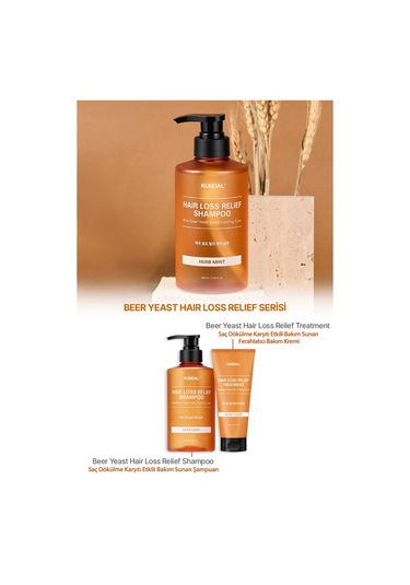 Saç Dökülmelerine Karşı Bakım Kremi Kundal Hair Loss Relief Treatment Herb Mint