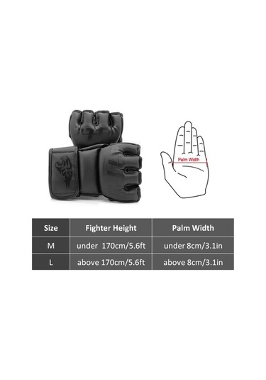 Artfulabode Ztm-001 Yarım Ufc Tasarım Skycıty Siyah Seri Satan Popüler Parmak Mma L En En Eldivenleri Çok Boks - Pl Siyah