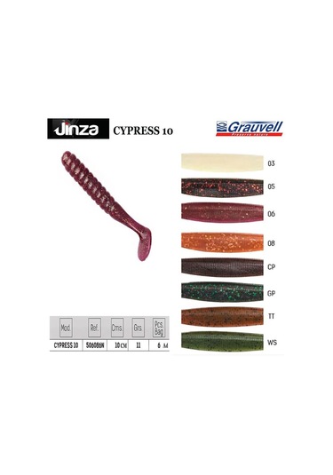 Jinza Hawk Cypress 100 Mm 11 Gr Silikon Balık 6 Adet (416886351)