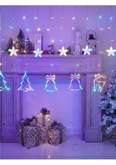 Kıosk U Sasi Ren Geyiği Çan Çam Ağacı Işıklandırma 187476113 Çoklu Renk