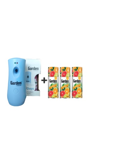 Garden Oda Kokusu Freshmatik, Otomatik Sprey Makine +tropikal Portakal Limon Yedek Sprey 260 Ml Air Freshener + Otomatik Sprey Yedeği Oda Spreyi Portakal Limon 260 Ml X 3 Adet Narenciye Meyveli, Portakal