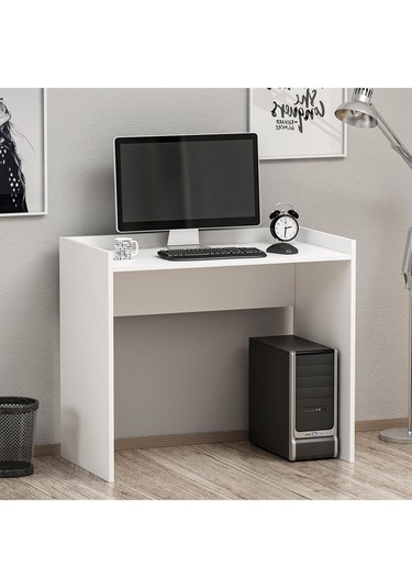 Basic Çalışma Masası - Beyaz Beyaz