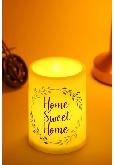 3 Lü Çelenk Led Mum Bardak Tipi Pilli Dumansız Alevli Dekoratif Yapay Mum 10 Cm Beyaz