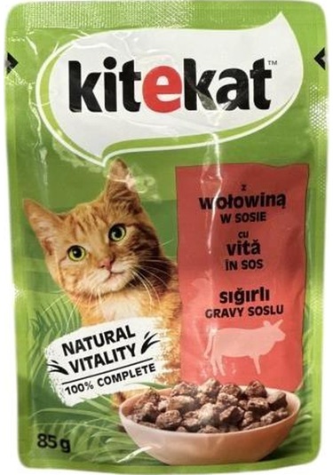 Kitekat Pouch Güveç Sığır Etli Kedi Konservesi 85gr