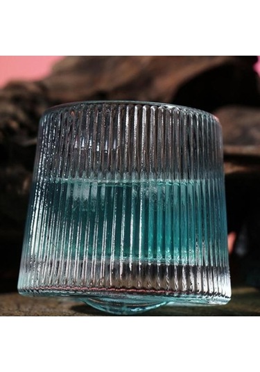 Trendooze Vintage Şeffaf İçme Harika Dokusu Dayanıklı Bardak 3 La