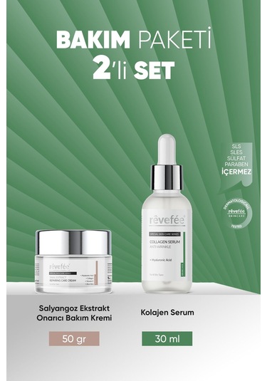 Salyangoz Ekstraktlı Onarıcı Bakım Kremi & Kolajen Serum