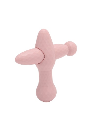 Moveevo El Tipi Masaj Aleti, Çift Başlı Akupresür Ve Myofascial Serbestleştirme, Derin Doku Masajı, Portatif Ve Parçalanabilir, Pembe Pembe