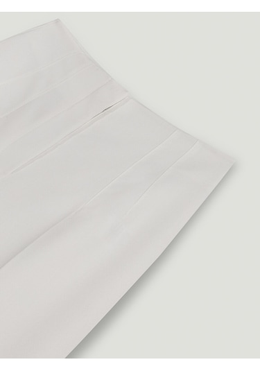 Nocturne Kadın Duble Paça Pantolon N26kn3455 Beyaz